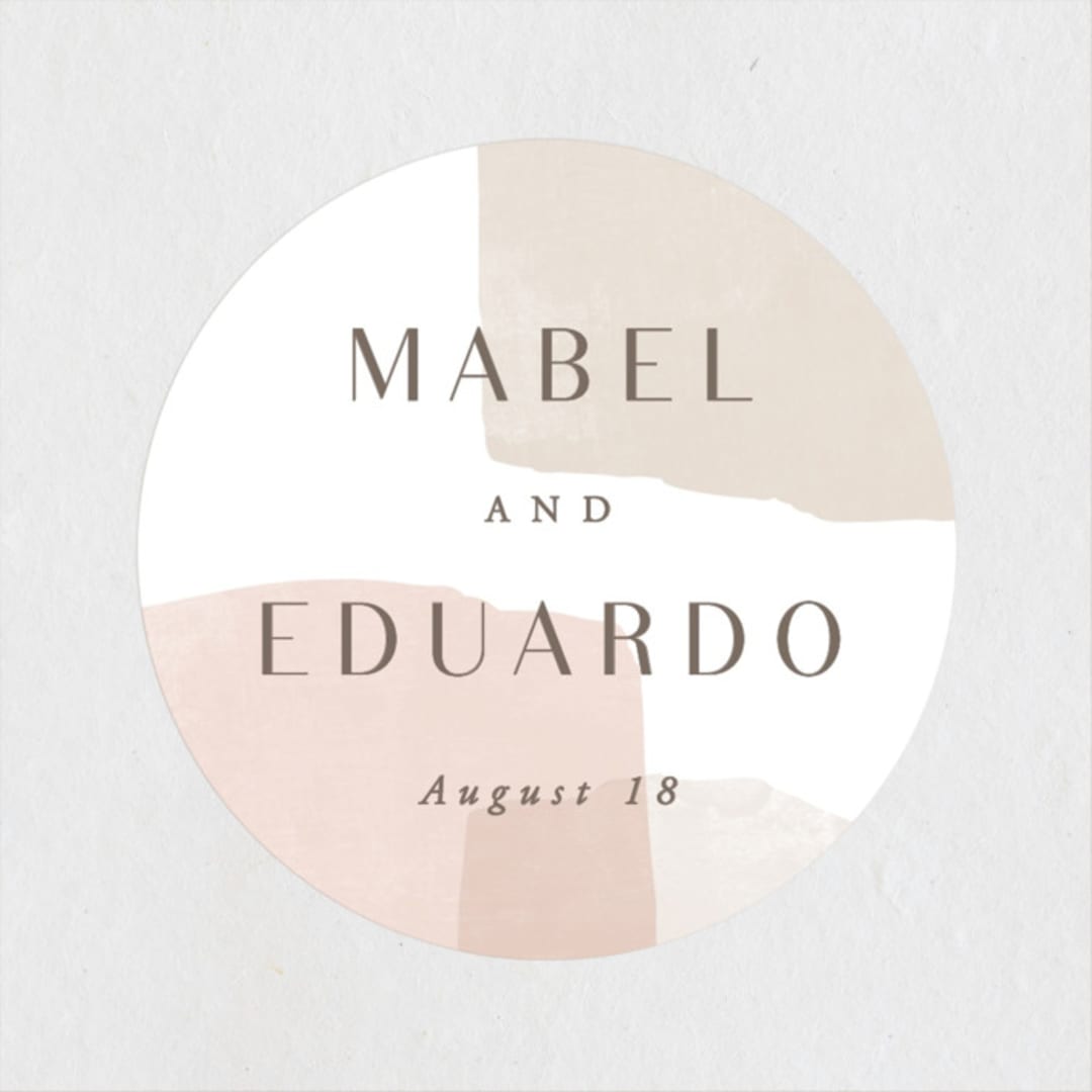 "Sculpture Garden" - Wedding Favor Stickers in Desert by Hooray Creative - Front