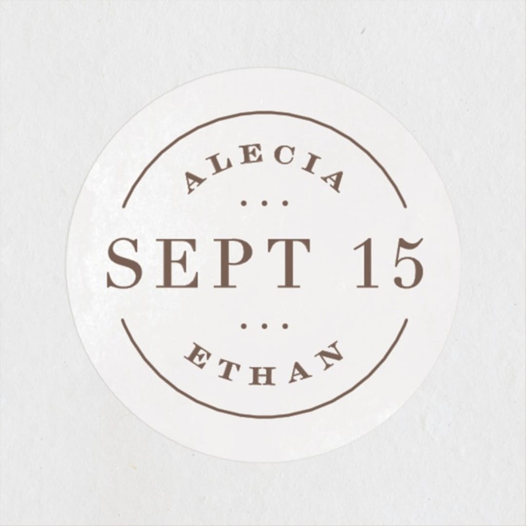 "Sonesta" - Wedding Favor Stickers in Mineral by Hooray Creative - Front