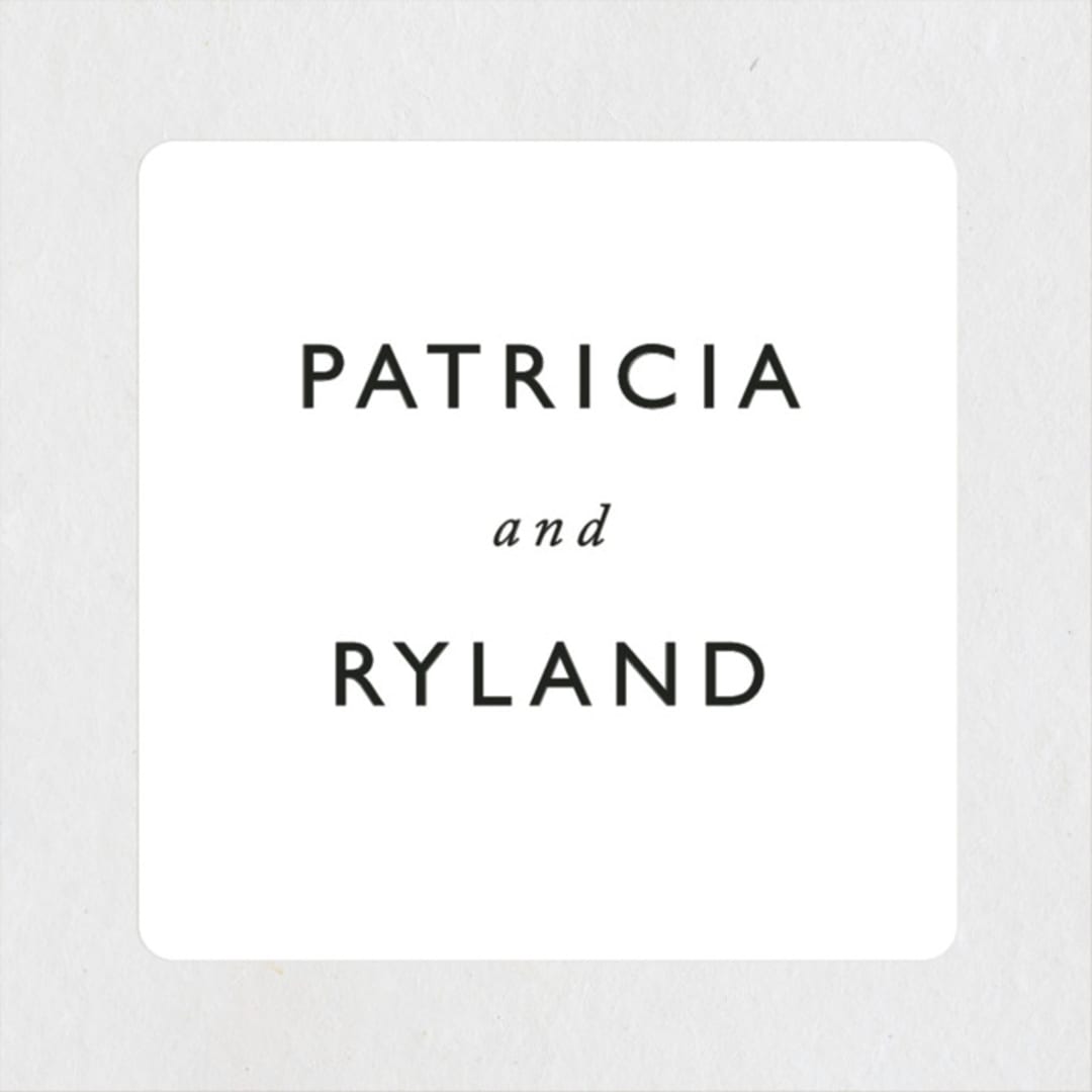 "Ordered Grace" - Wedding Favor Stickers in Snow by That Girl Press - Front