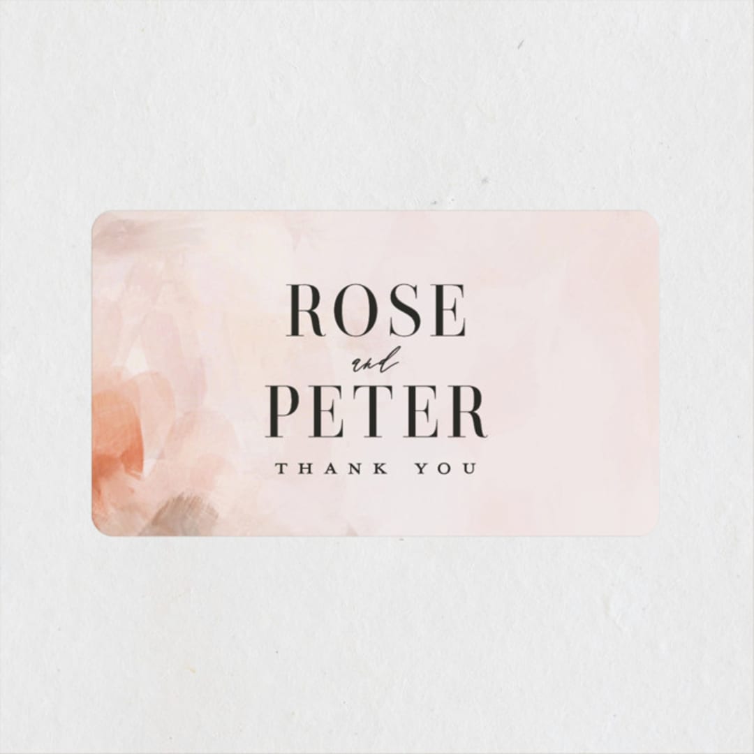 "Romantic" - Wedding Favor Stickers in Earth by Lori Wemple - Front