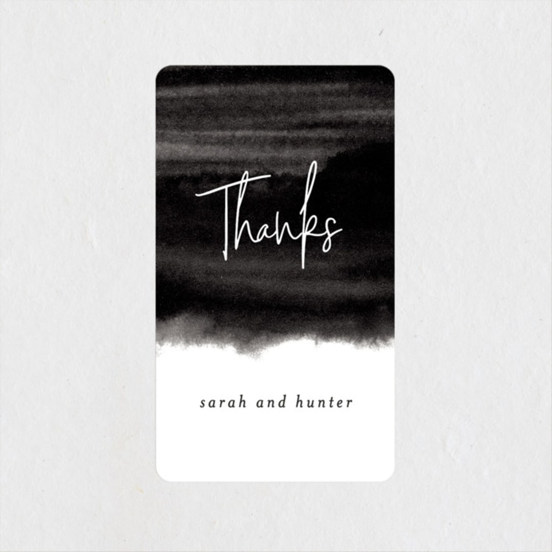 "Eloquent" - Wedding Favor Stickers in Coal by Mansi Verma - Front