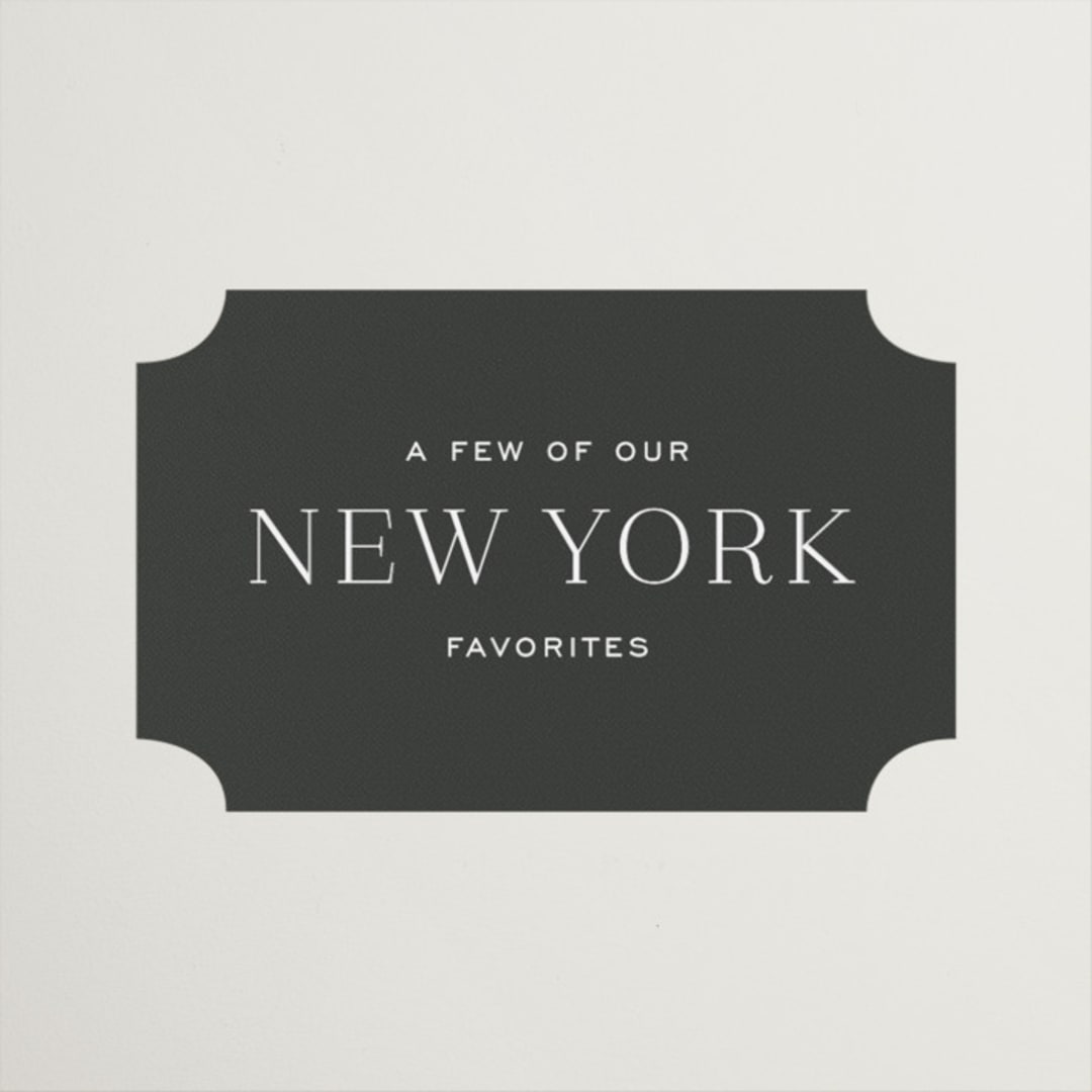 "Upper East" - Wedding Favor Stickers in Charcoal by Megan Davis - Front