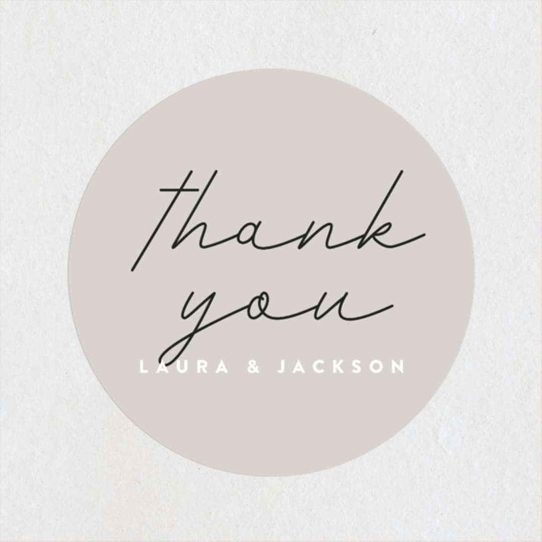 "Styled" - Wedding Favor Stickers in Fog by Pixel and Hank - Front