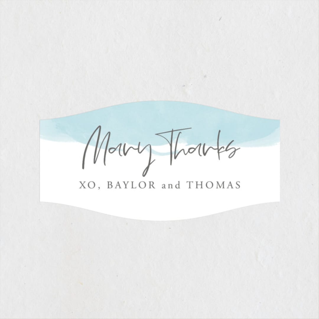 "So Delightful" - Wedding Favor Stickers in Sky by Erika Firm - Front