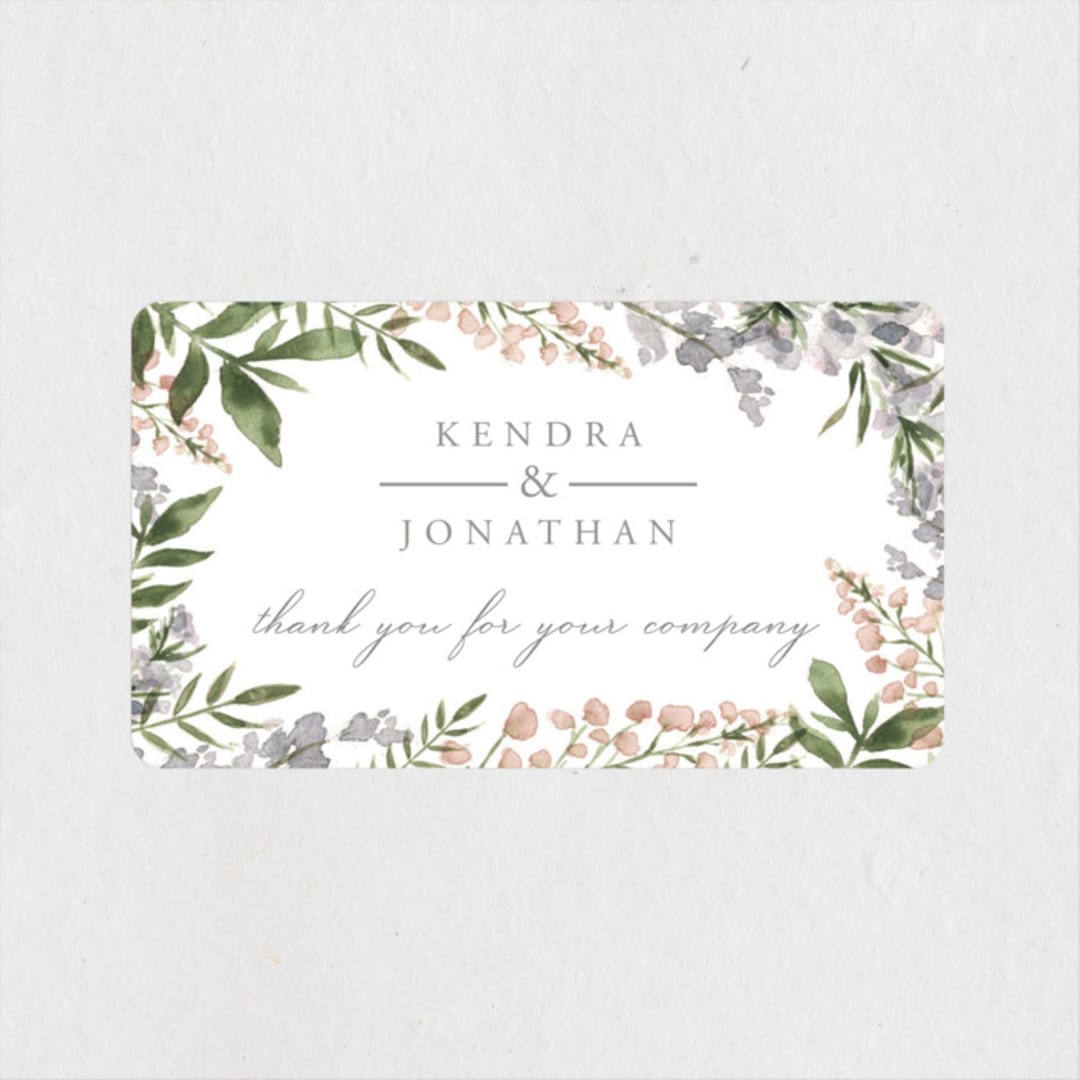 "Spring Wildflowers" - Wedding Favor Stickers in Garden by Christie Elise - Front