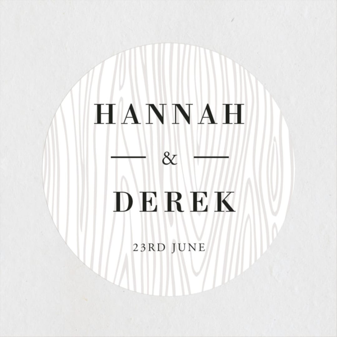"Rustic Grain" - Wedding Favor Stickers in Ashwood by Oma N. Ramkhelawan - Front