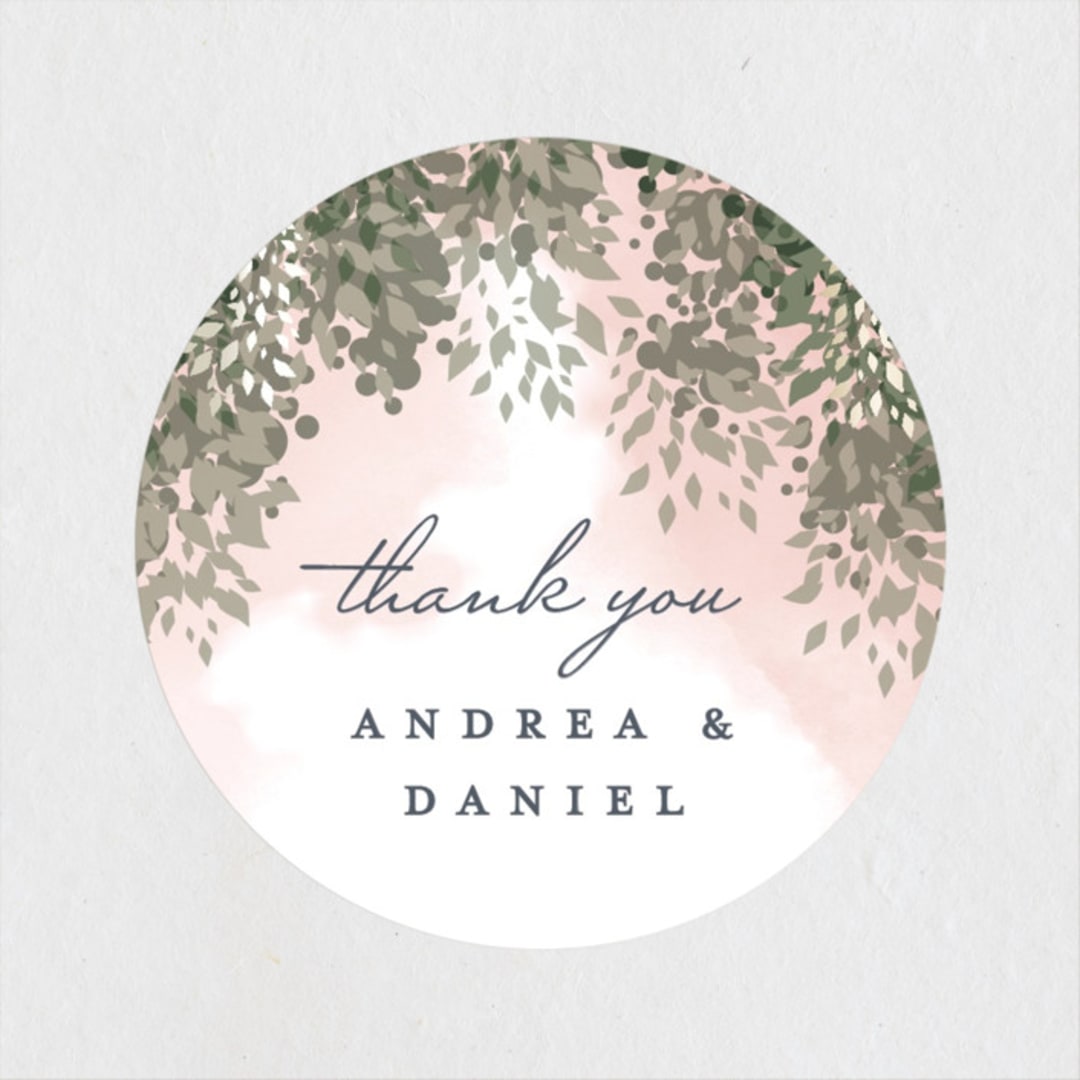 "veil sweet" - Wedding Favor Stickers in Blush by Cass Imagines - Front