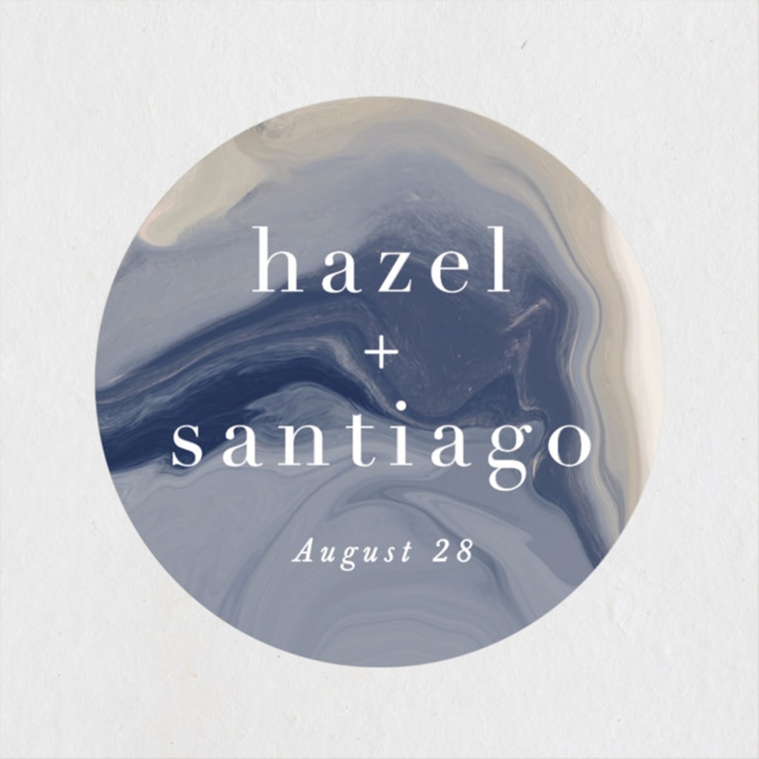 "marble majesty" - Wedding Favor Stickers in Mountain Range by Hooray Creative - Front