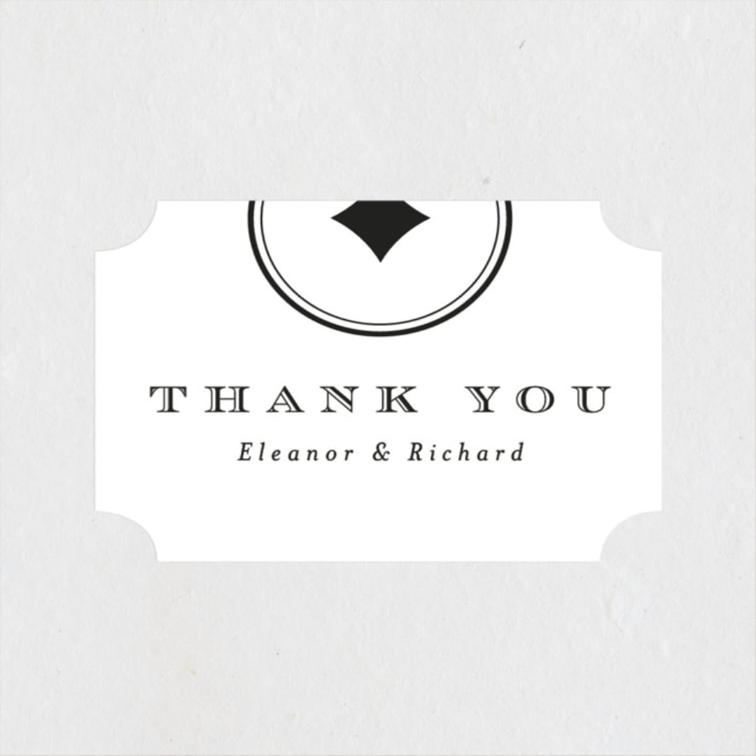 "Diantha" - Wedding Favor Stickers in Ink by Kimberly Morgan - Front
