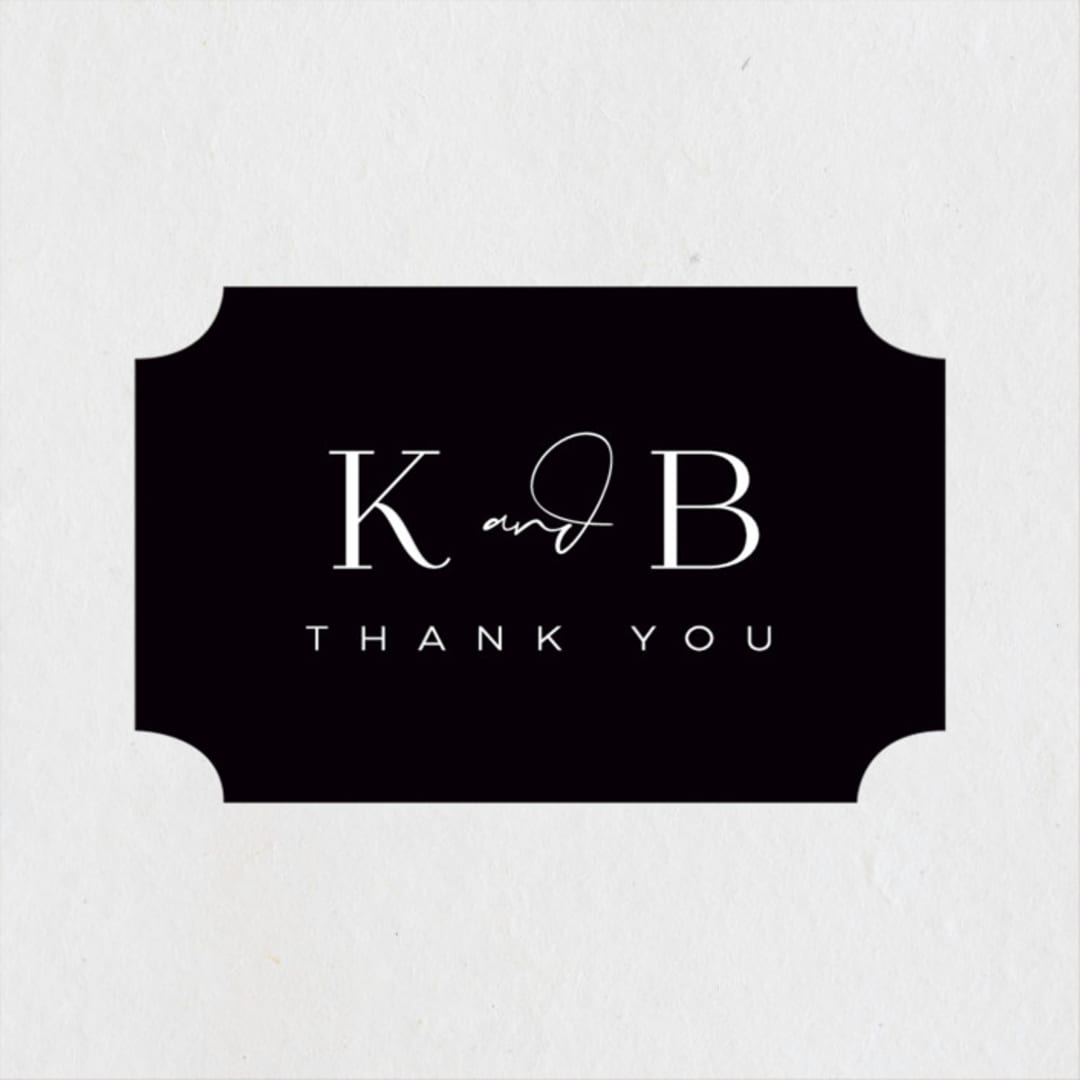 "The Space Between" - Wedding Favor Stickers in Sugar by Jessica Williams - Front