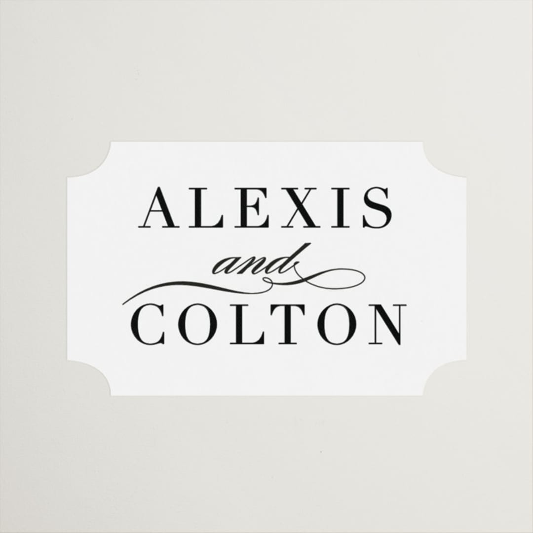 "Charming" - Wedding Favor Stickers in Pearl by AK Graphics - Front