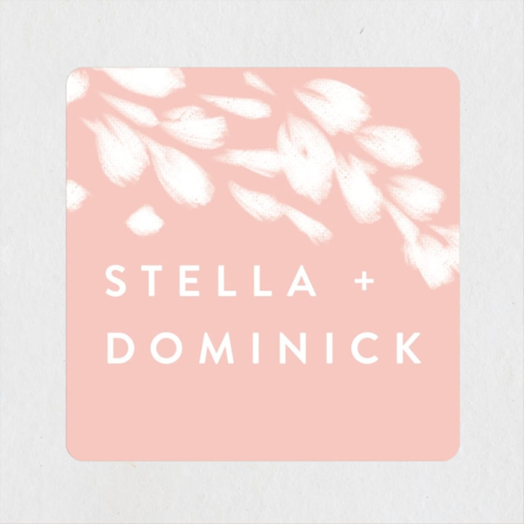 "spring dream" - Wedding Favor Stickers in Onyx by Angela Marzuki - Front