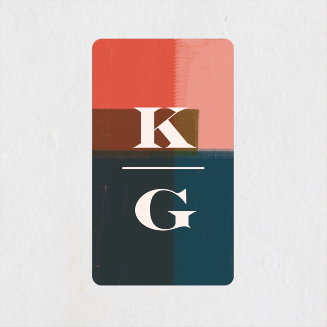 "painted colorblock" - Wedding Favor Stickers in Poppy by Angela Marzuki - Front