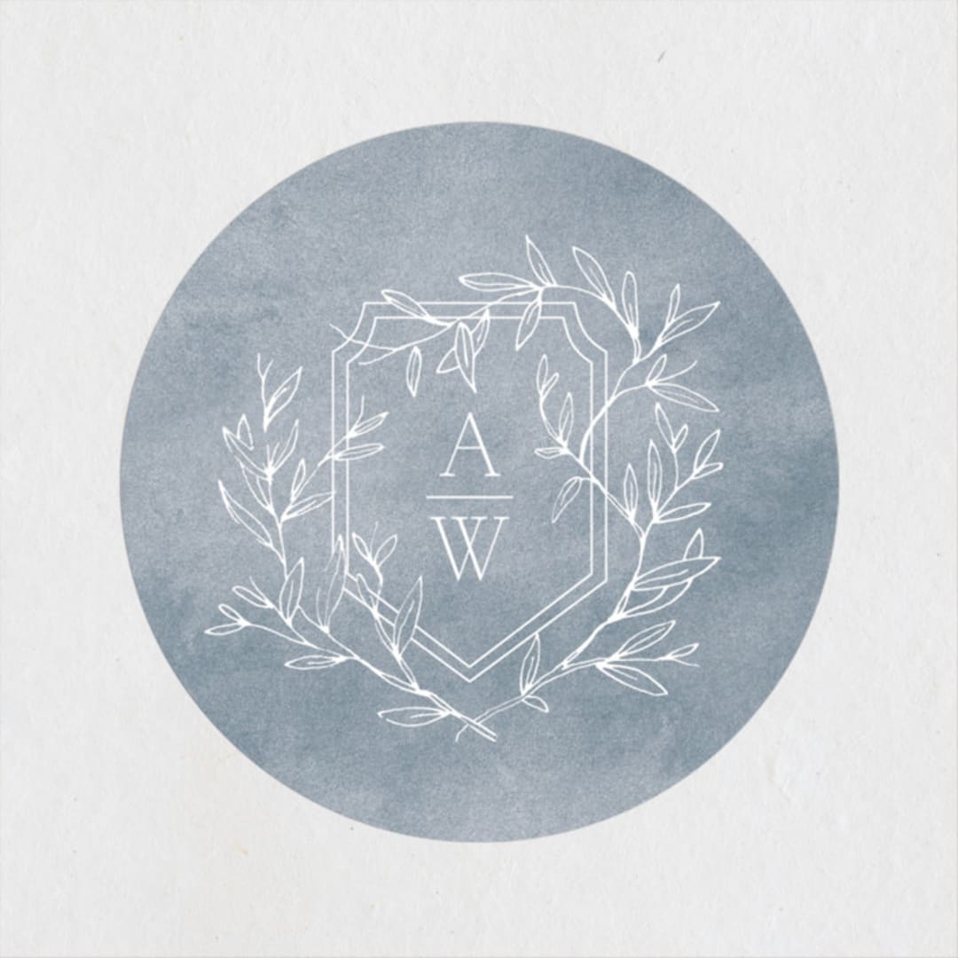 "Love Beyond Measure" - Wedding Favor Stickers in Mineral by Oscar and Emma - Karly Depew - Front