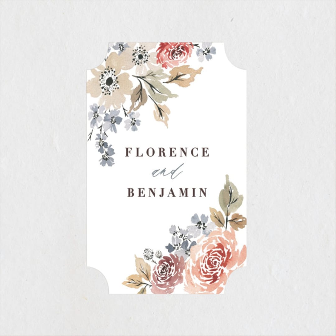 "Wildflower Garden" - Wedding Favor Stickers in Meadow by Wildfield Paper Co - Front