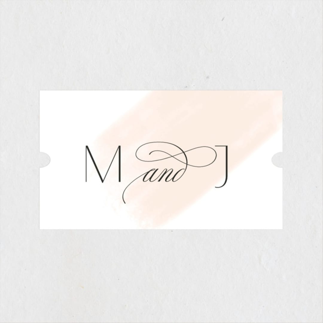 "Lithe" - Wedding Favor Stickers in Blush by Kristie Kern - Front