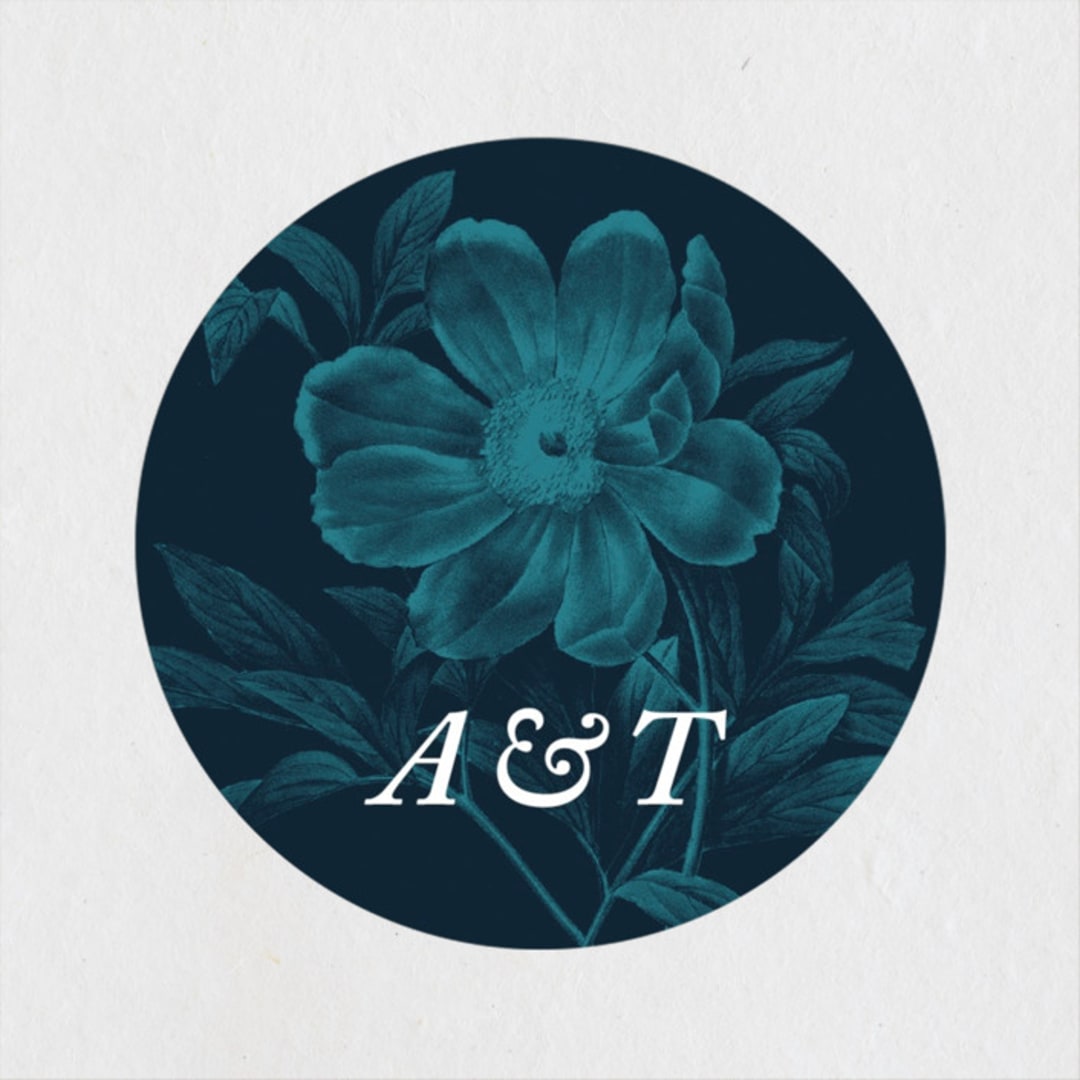 "Moonlit Garden" - Wedding Favor Stickers in Twilight by GeekInk Design - Front