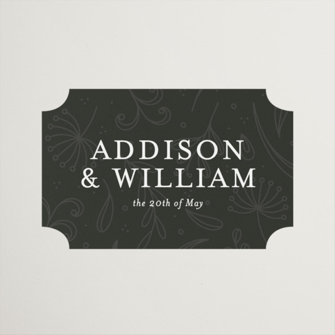 "As if a Dream" - Wedding Favor Stickers in Cloud by Pine Street Creative - Front