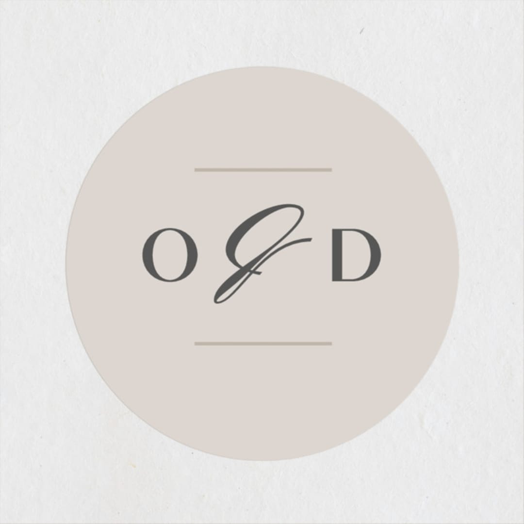 "Photographed" - Wedding Favor Stickers in Ecru by Creo Study - Front