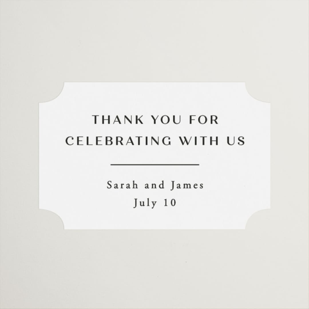 "Arguello" - Wedding Favor Stickers in Diamond by Annie Shapiro - Front