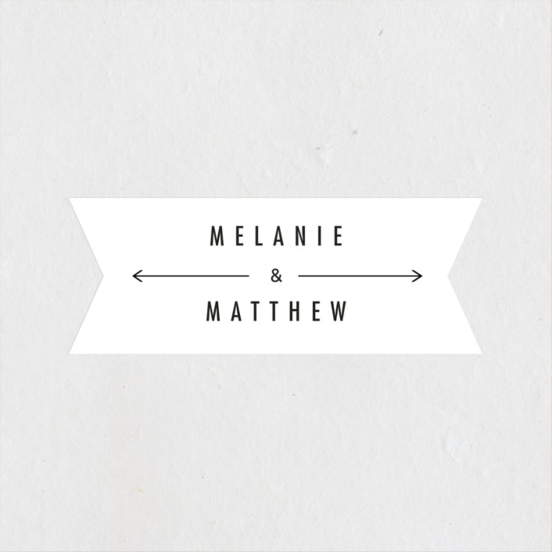 "Between the Lines" - Wedding Favor Stickers in Blazer by Fine and Dandy Paperie - Front