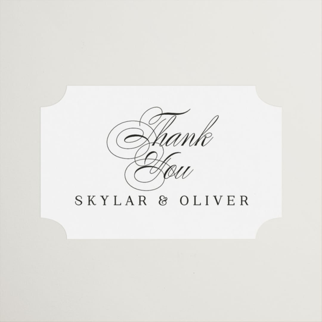 "Bianca" - Wedding Favor Stickers in Sugar by Jessica Williams - Front