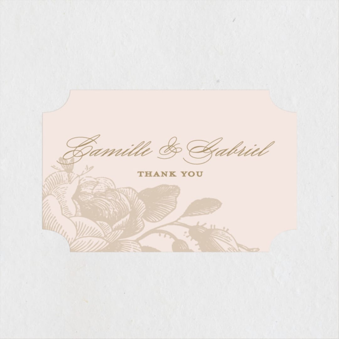 "Idyllic" - Wedding Favor Stickers in Petal by Design Lotus - Front