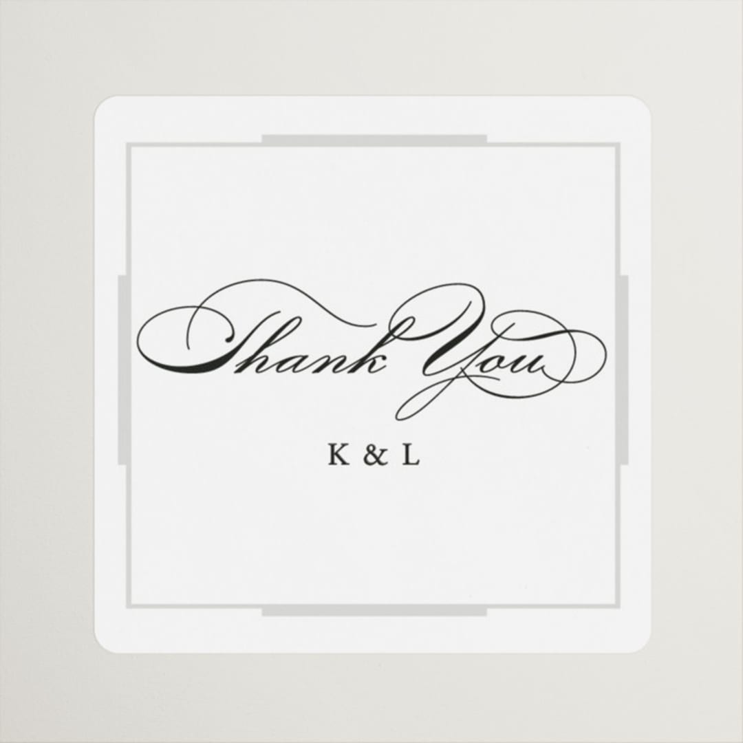 "Opulent Border" - Wedding Favor Stickers in Stone by Hooray Creative - Front