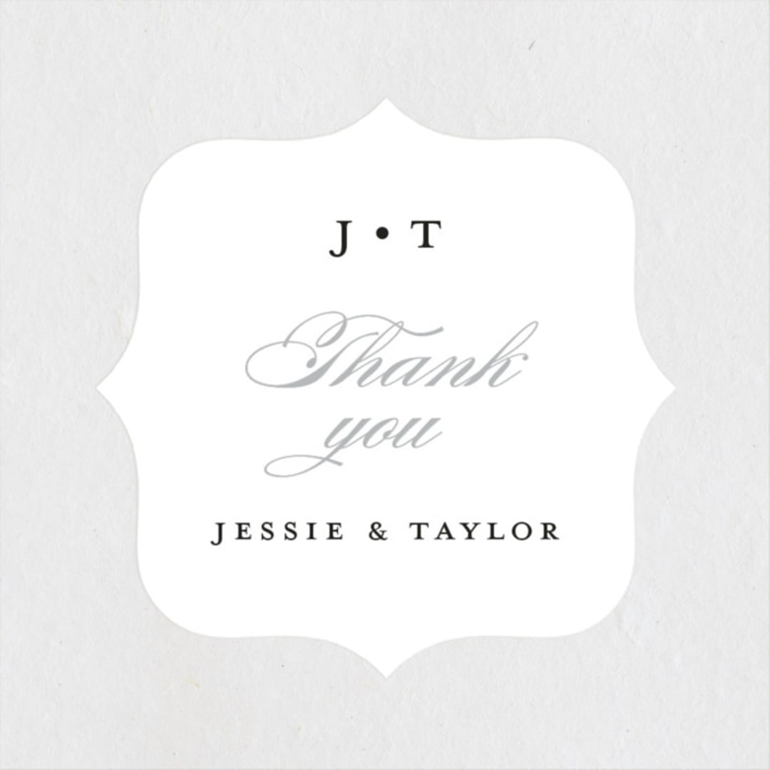 "Lasting love" - Wedding Favor Stickers in Moonstone by Stacey Meacham - Front