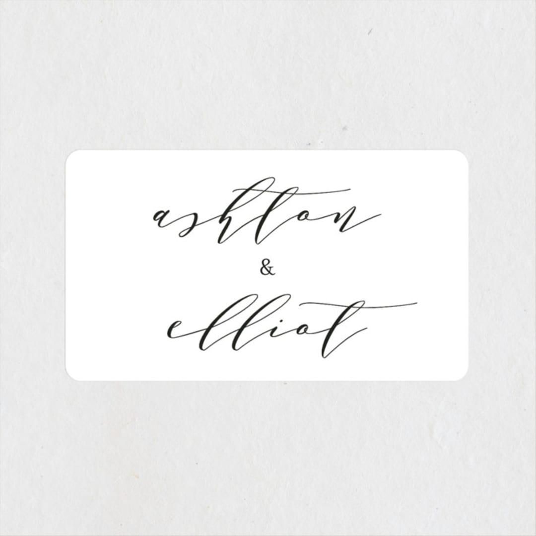 "Sparkle + Shine" - Wedding Favor Stickers in Snow by Kristie Kern - Front