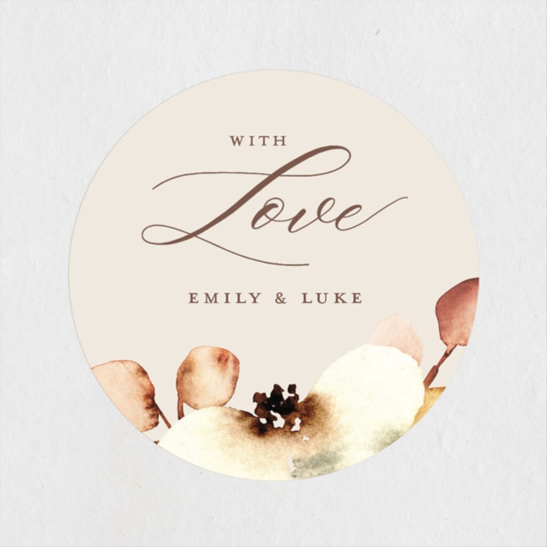 "Bella Mia" - Wedding Favor Stickers in Autumn by Petra Kern - Front