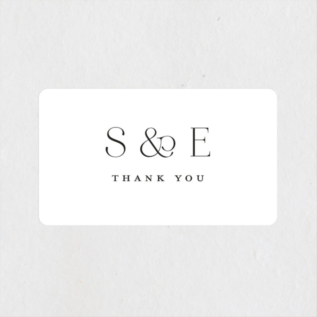 "Sienna" - Wedding Favor Stickers in Sugar by Jessica Williams - Front