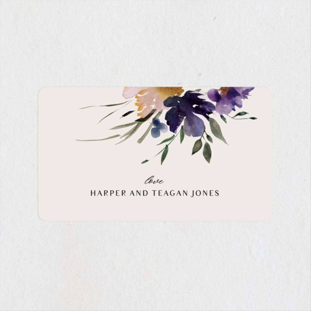 "ivi" - Wedding Favor Stickers in Ivory by Lori Wemple - Front