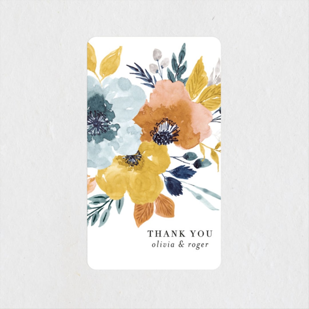 "Daydream" - Wedding Favor Stickers in Honey by Beth Schneider - Front
