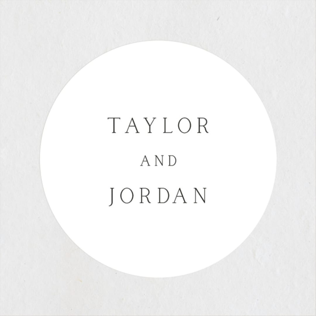 "Svelte" - Wedding Favor Stickers in Ivory by Erin Hodges - Front