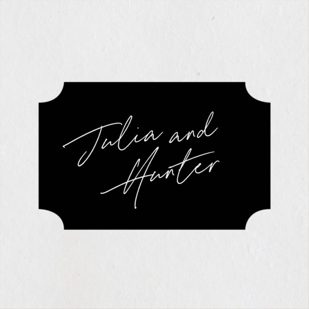 "Landscape" - Wedding Favor Stickers in Black Tie by Laura Hamm - Front