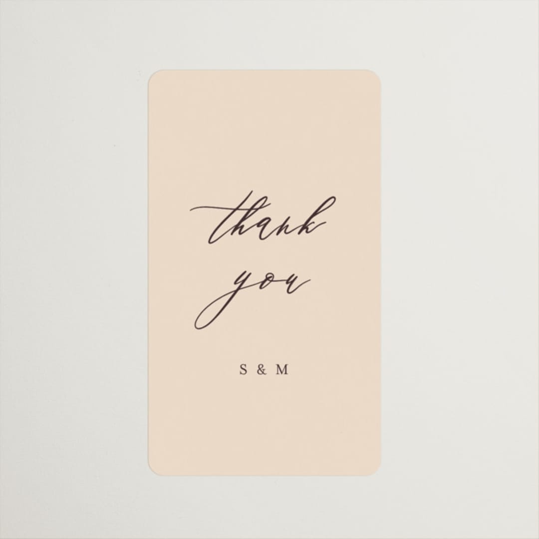 "un mariage photographique" - Wedding Favor Stickers in Mocha by Benita Crandall - Front