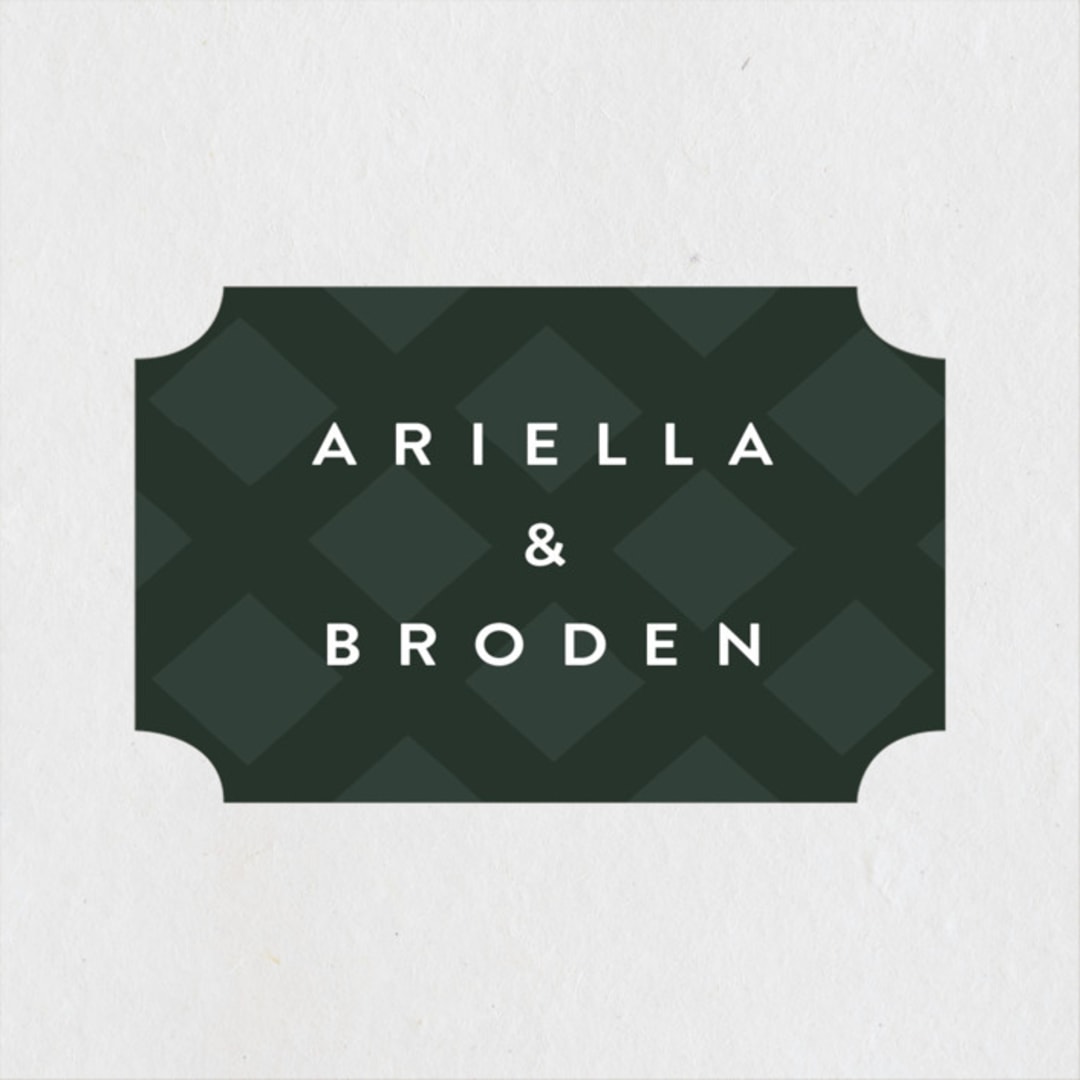 "Artsy Minimal" - Wedding Favor Stickers in Forest by Melanie Severin - Front