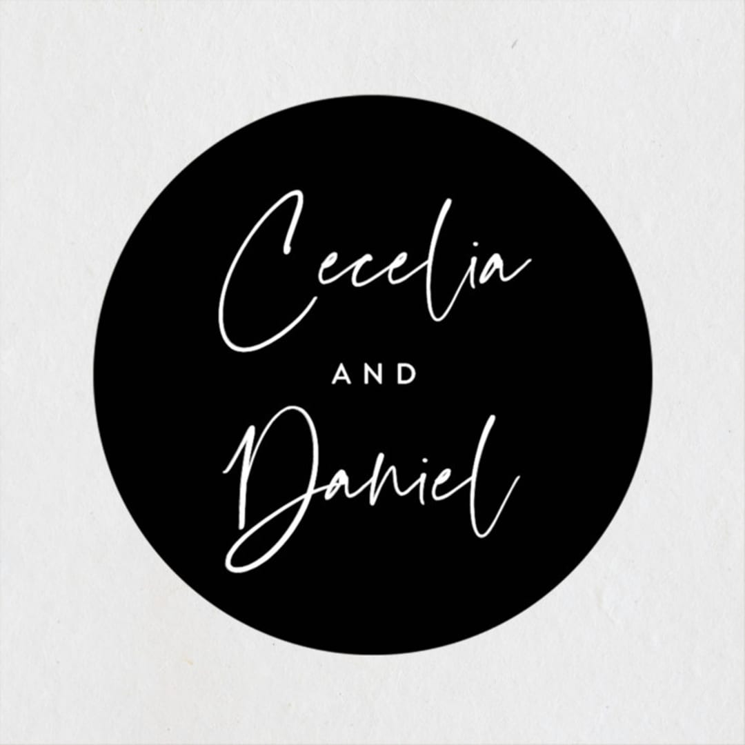 "In this together" - Wedding Favor Stickers in Black Tie by Lea Delaveris - Front