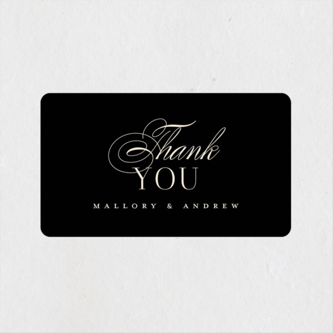 "Formal" - Wedding Favor Stickers in Onyx by Jessica Williams - Front