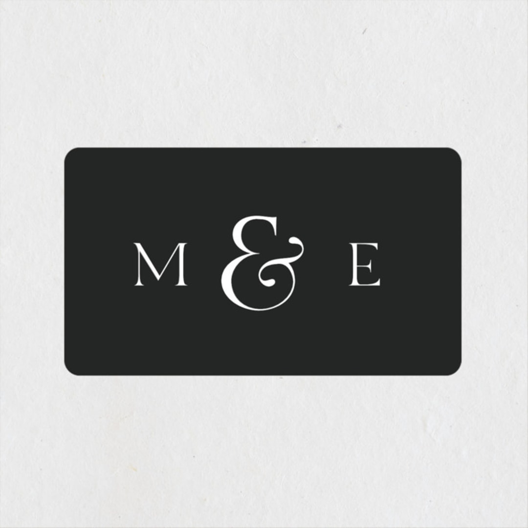 "Finley" - Wedding Favor Stickers in Graphite by Kristie Kern - Front