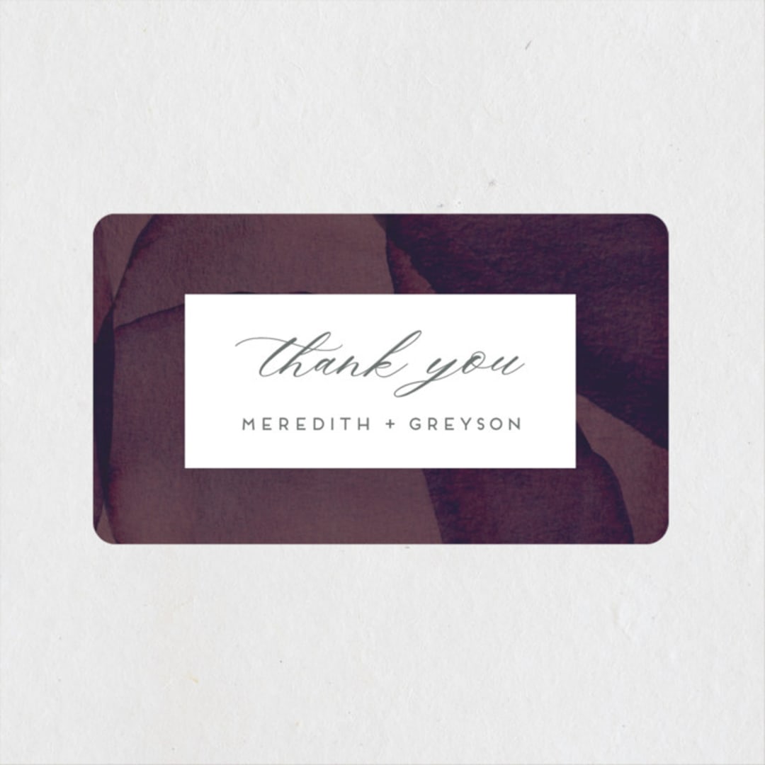 "Petalis" - Wedding Favor Stickers in Velvet by Christie Garcia - Front