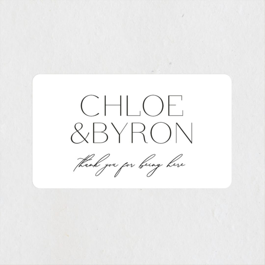 "chloe " - Wedding Favor Stickers in Silk by Kelly Schmidt - Front