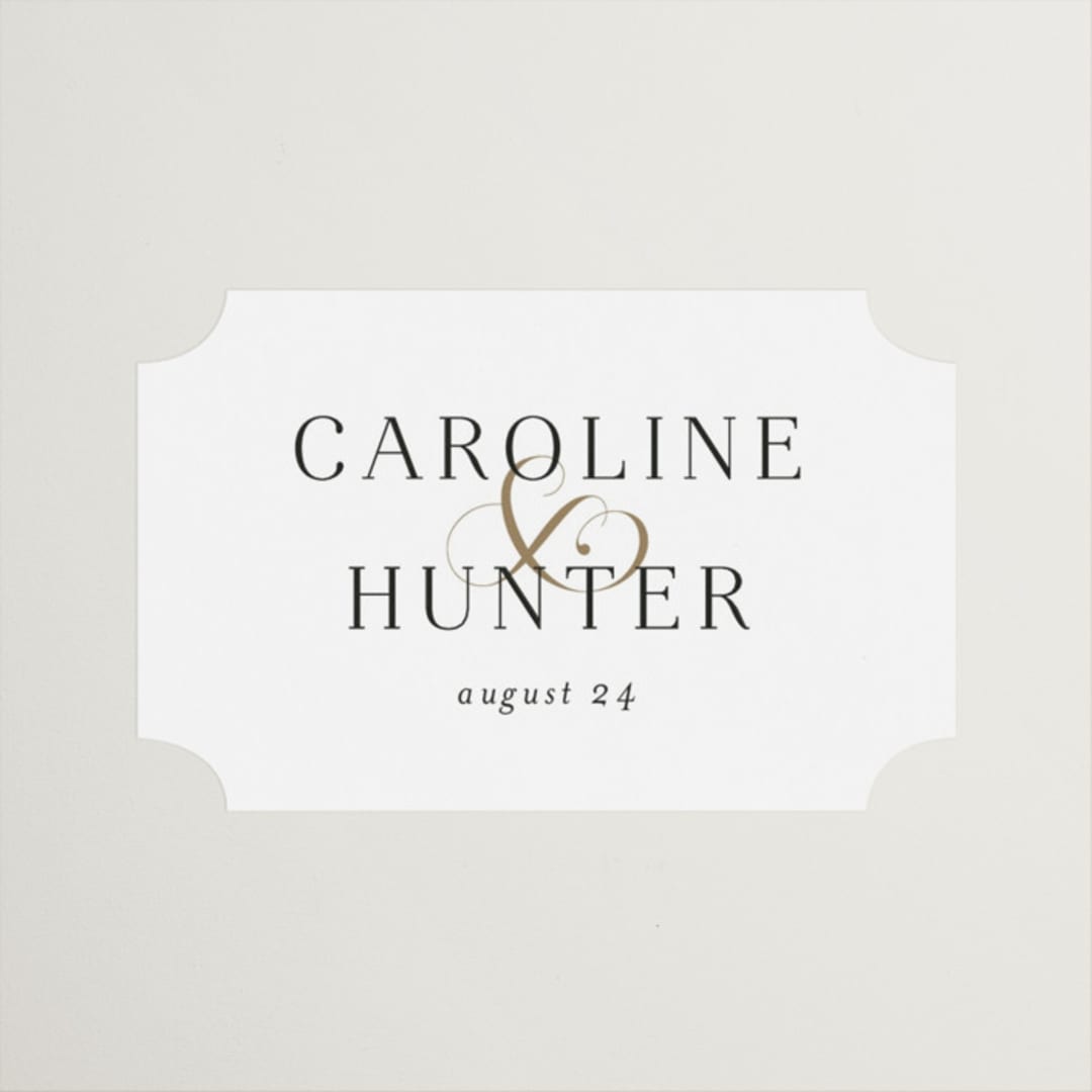"Entwine" - Wedding Favor Stickers in Pearl by Jennifer Postorino - Front