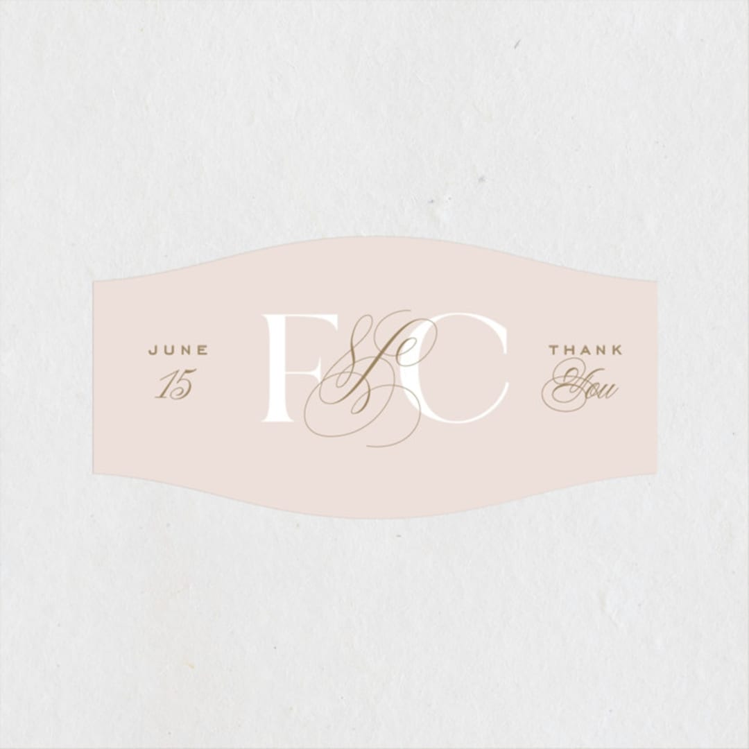 "Lovely Day" - Wedding Favor Stickers in Rose Quartz by Leah Bisch - Front