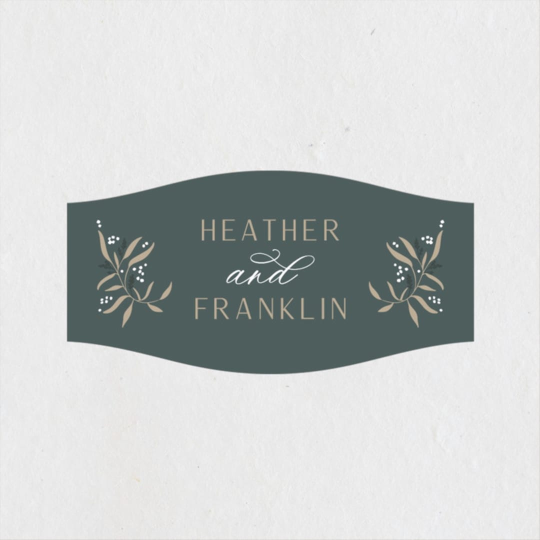 "Gilded" - Wedding Favor Stickers in Slate by Leah Bisch - Front