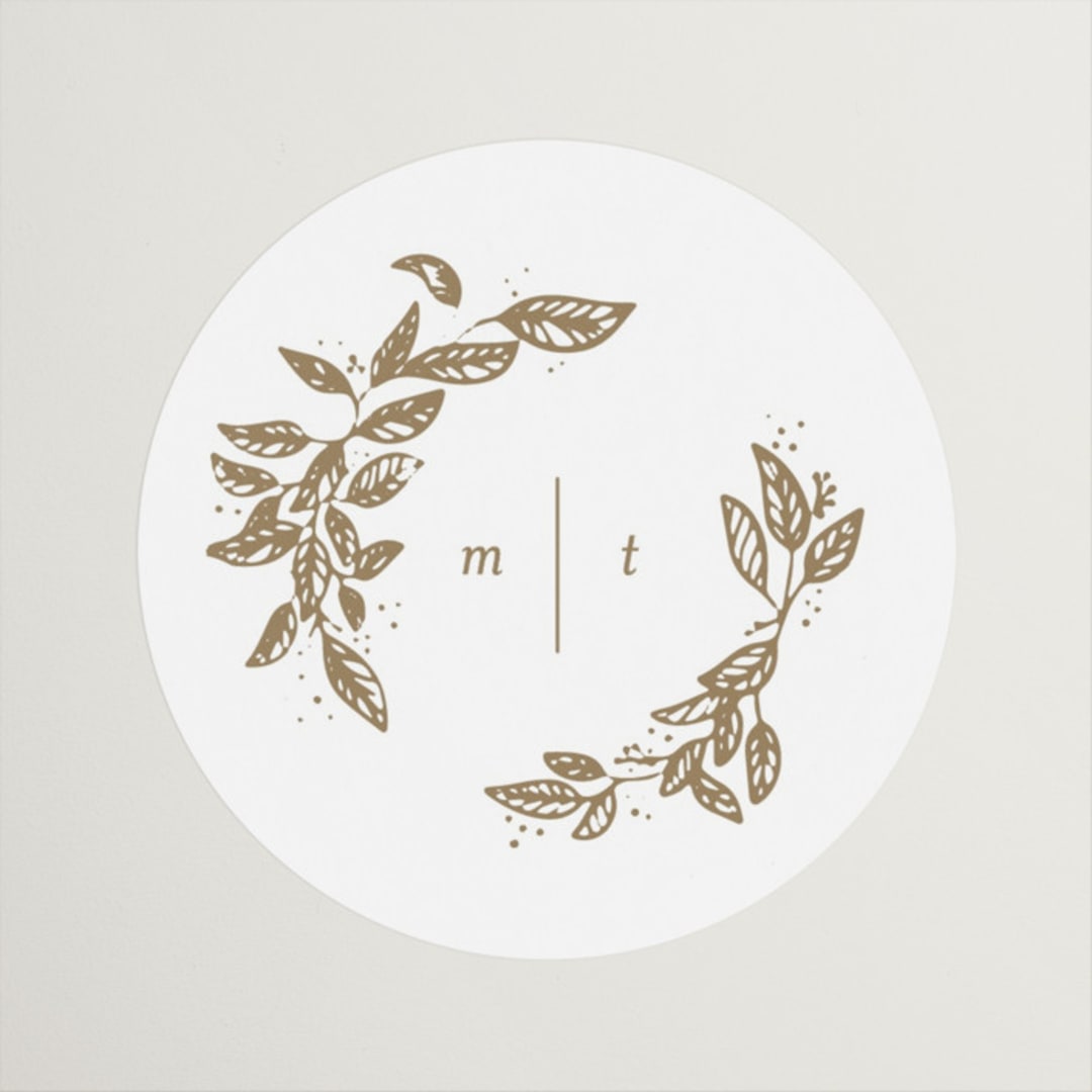 "Reflection" - Wedding Favor Stickers in Porcelain by Leah Bisch - Front