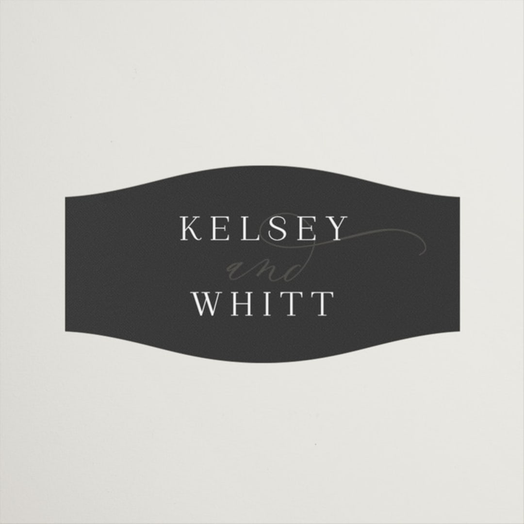 "Over Monogram" - Wedding Favor Stickers in Stormy by Jessica Williams - Front