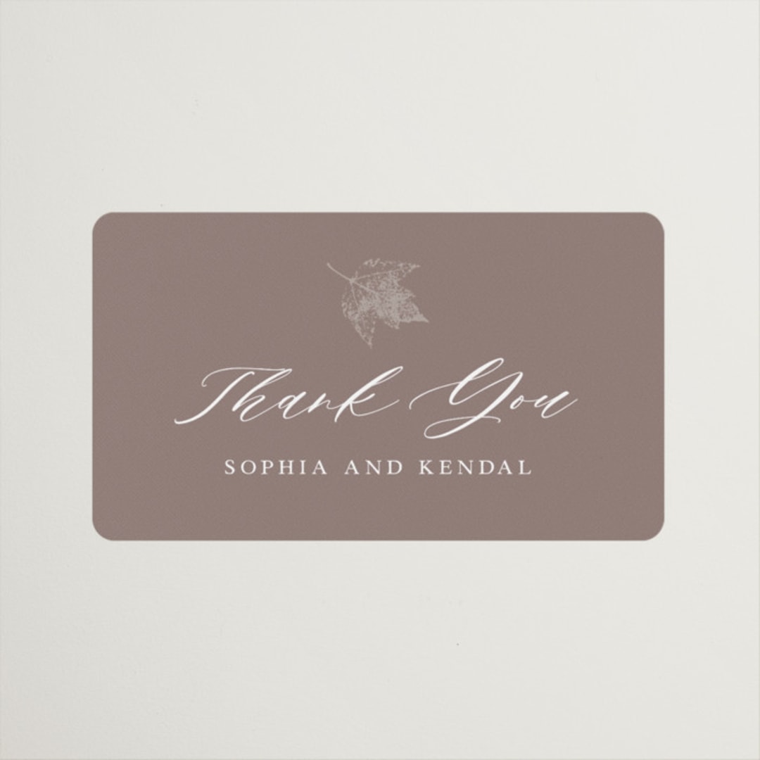 "autumne" - Wedding Favor Stickers in Maple by Lori Wemple - Front
