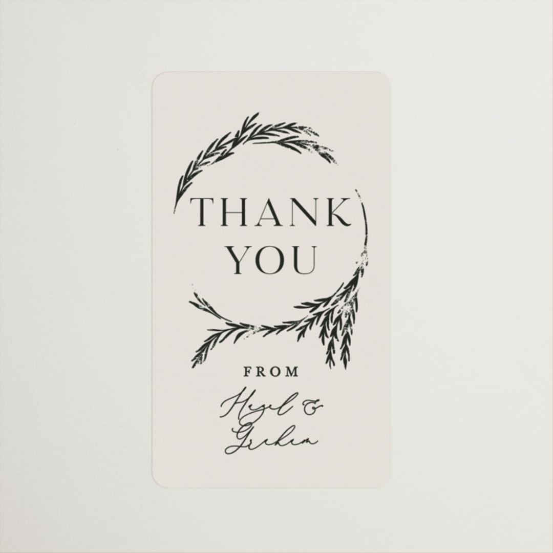 "Locket" - Wedding Favor Stickers in Pearl by Erin L. Wilson - Front